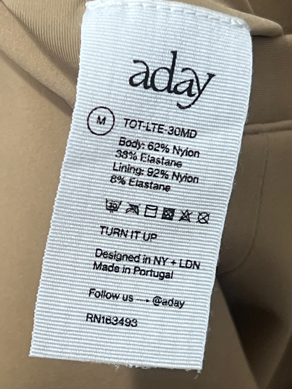 ADAY Turn it Up Women's Blazer Jacket Tan Notch Lapel Snap Front Stretch Medium - Picture 7 of 10